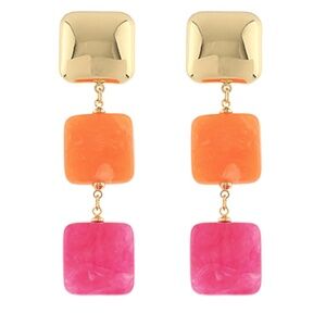 Linear Square Earrings